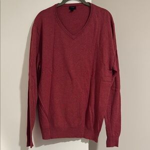 J. Crew Men's V-Neck Sweater - Brick Red
